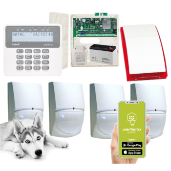 ZESTAW ALARMOWY SATEL PERFECTA 32-WRL LTE SET-A 4 CZUJKI SWAN QUAD PRF-LCD SYRENA SP-4001R